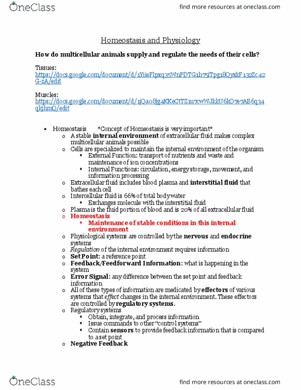 CAS BI 108 Lecture Notes - Lecture 23: Extracellular Fluid, Blood Plasma, Endocrine System thumbnail