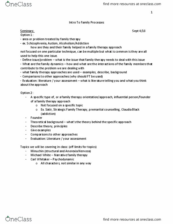 PSYC-3740 Lecture Notes - Lecture 1: Strategic Family Therapy, Family Therapy, Psychodynamics thumbnail