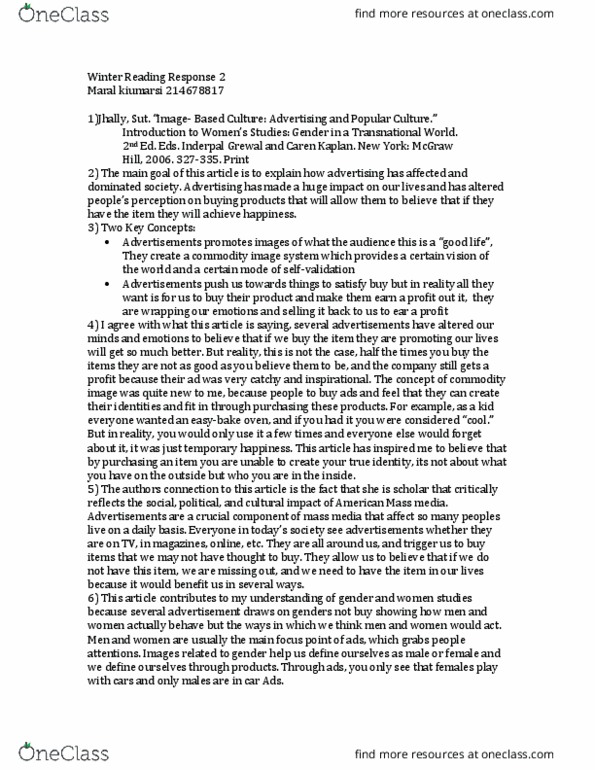 GWST 1501 Lecture Notes - Lecture 10: Mcgraw-Hill Education, Mass Media thumbnail