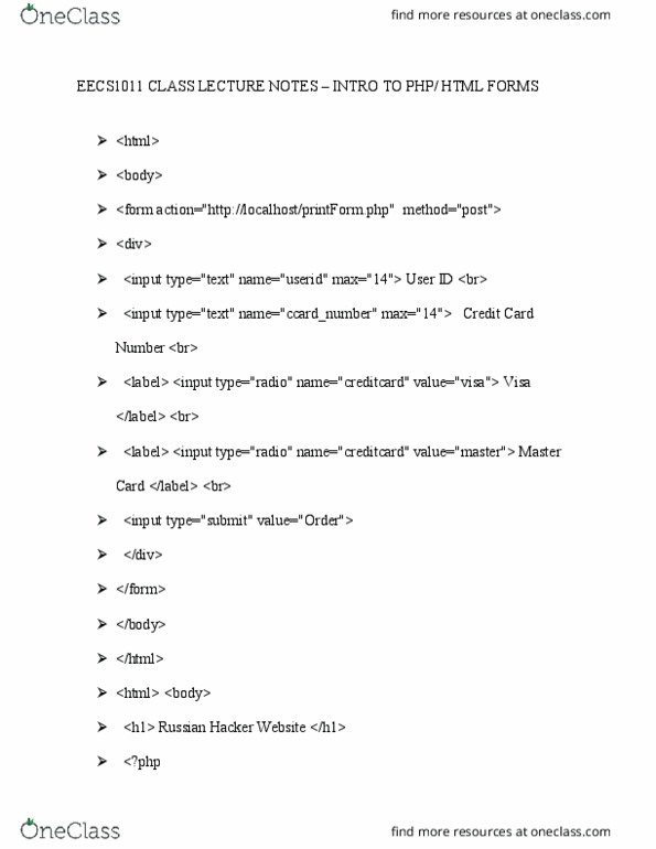 EECS 1012 Lecture Notes - Lecture 2: Mastercard, Hypertext Transfer Protocol thumbnail