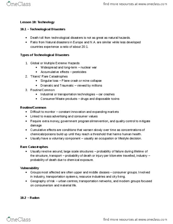 GG231 Lecture Notes - Human Factors And Ergonomics, Pripyat, Uranium-238 thumbnail