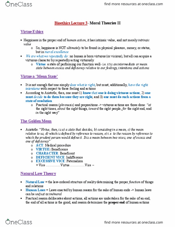 PHILOS 2D03 Lecture Notes - Lecture 4: Phronesis, Practical Reason, Medical Procedure thumbnail