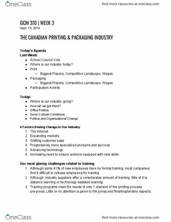 GCM 370 Lecture Notes - Lecture 3: Prepress, Distance Education, Internet2 thumbnail