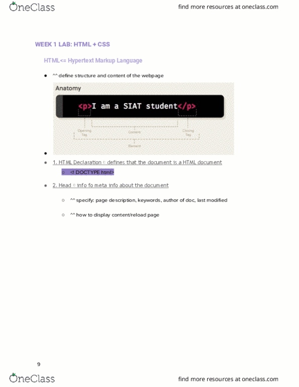 IAT 235 Lecture Notes - Lecture 1: Html, Alt Attribute, Computer Network thumbnail