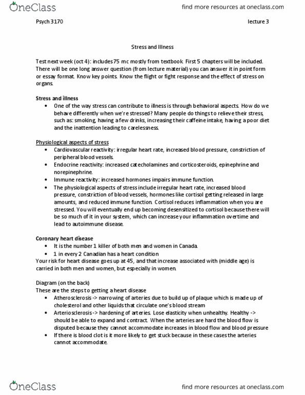 PSYC 3170 Lecture Notes - Lecture 3: Coronary Artery Disease, Coronary Circulation, Anti-Inflammatory thumbnail