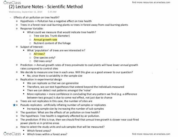 ENVS 1030 Lecture Notes - Lecture 2: Statistical Unit thumbnail