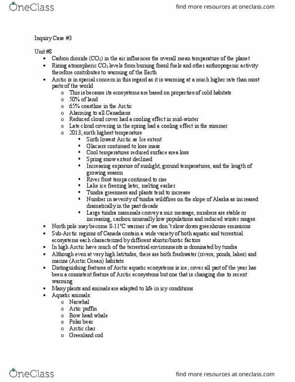 Biol 1070 study guide fall 2018 final greenland cod marine