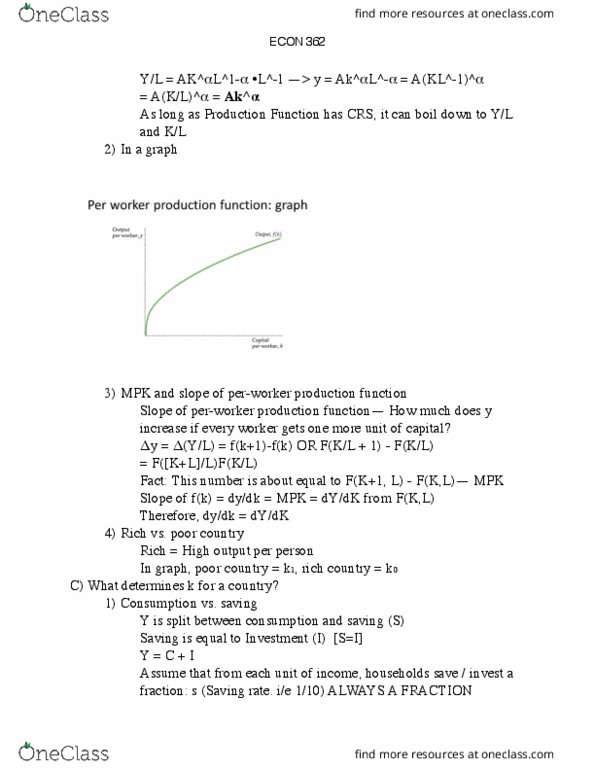 ECON 362 Lecture Notes - Lecture 14: Production Function thumbnail