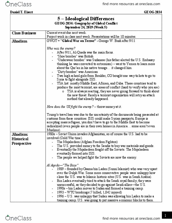 GEOG 2034 Lecture Notes - Lecture 5: House Of Saud, 1998 United States Embassy Bombings, Richard Reid thumbnail