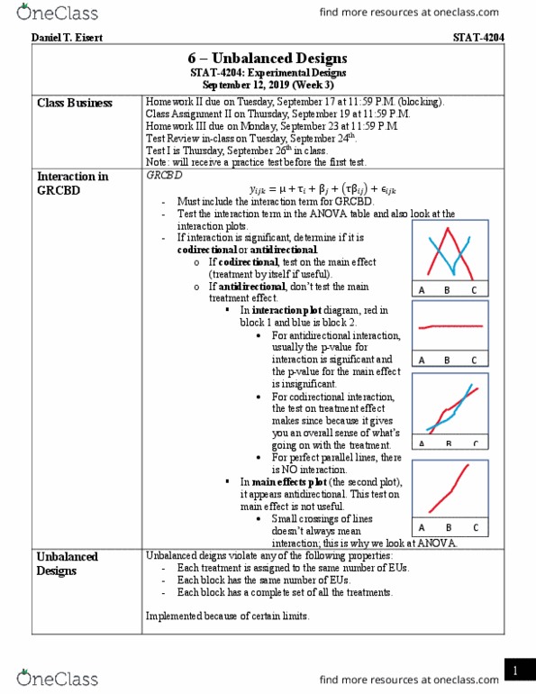 STAT 4204 Lecture Notes - Lecture 6: Execution Unit, Block Design, Analysis Of Variance thumbnail