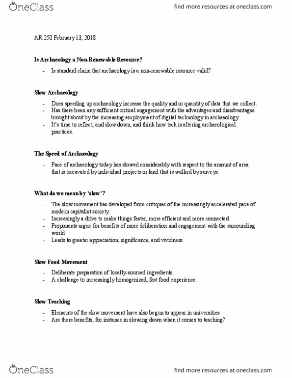 AR250 Lecture Notes - Lecture 6: Slow Food, Non-Renewable Resource, Synthesizer thumbnail