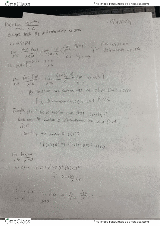 Calculus 1000A/B Lecture Notes - Lecture 15: Piat cover image