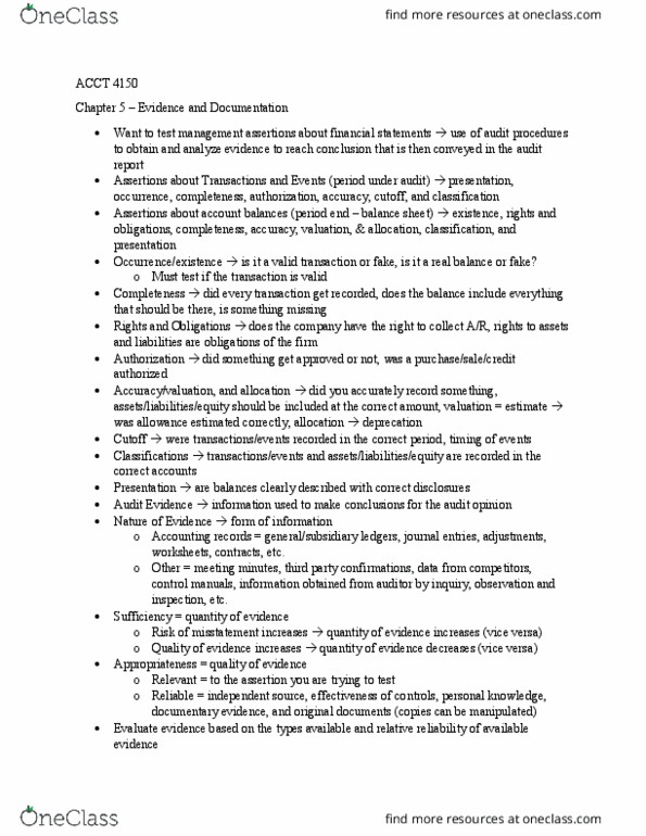 ACCT-4150 Lecture Notes - Lecture 4: Source Document, Financial Statement, Trial Balance thumbnail