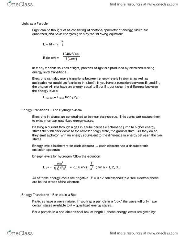 PH 122 Lecture Notes - Brownian Motion, Emission Spectrum, Electronvolt thumbnail
