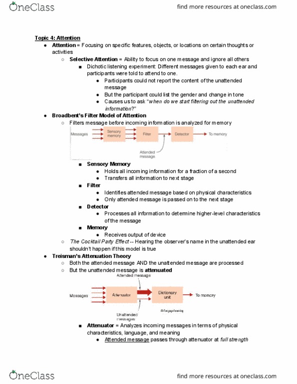 PSY 200 Lecture Notes - Lecture 7: The Cocktail Party thumbnail