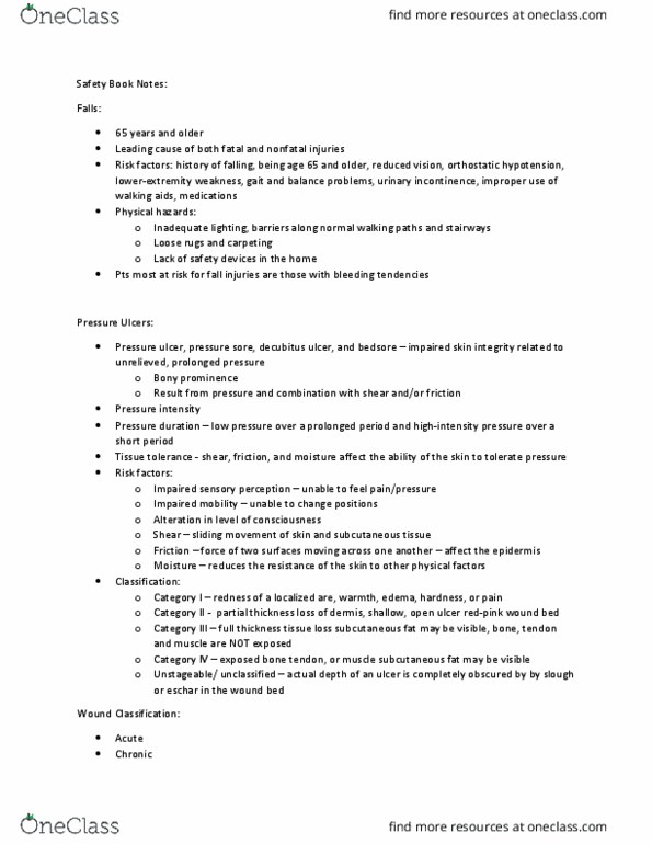 NURS 234 Lecture Notes - Lecture 6: Orthostatic Hypotension, Subcutaneous Tissue, Urinary Incontinence thumbnail