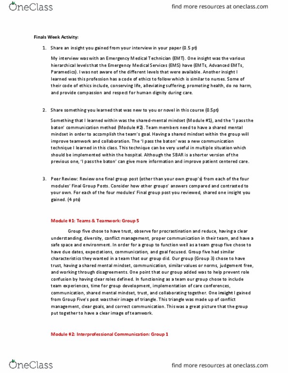 HSC 452 Lecture Notes - Lecture 5: Emergency Medical Services, Patient Participation, No. 5 Group Raf thumbnail