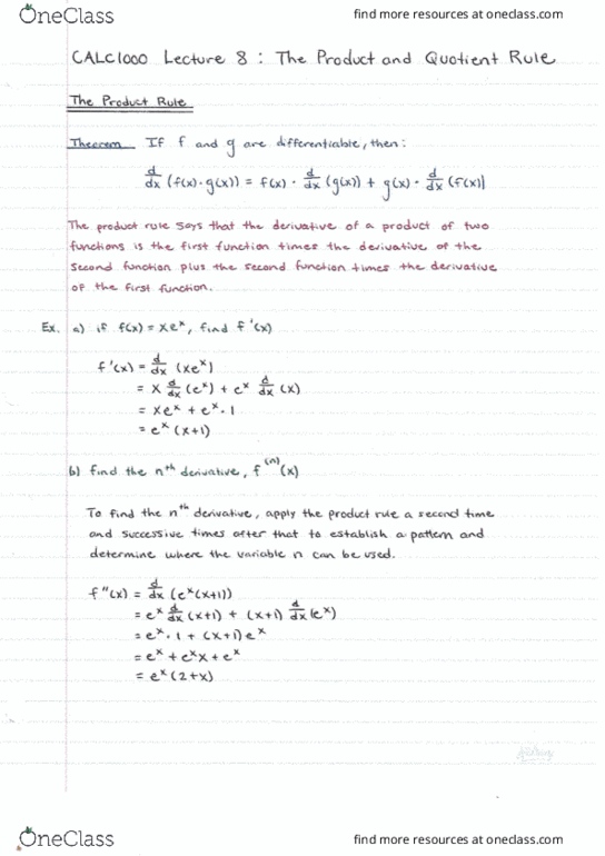 Calculus 1000A/B Lecture Notes - Lecture 8: Timit, Three Steps cover image