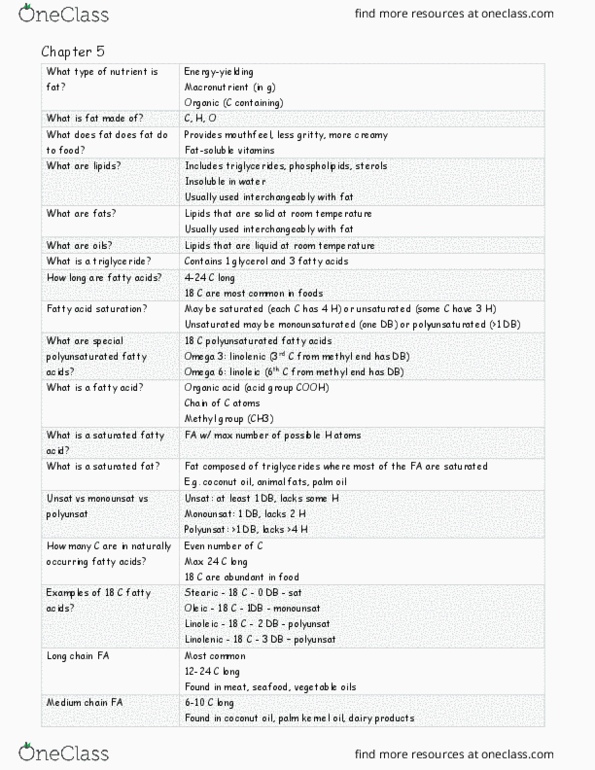 HLTH 230 Lecture Notes - Lecture 4: Palm Kernel Oil, Coconut Oil, Saturated Fat thumbnail