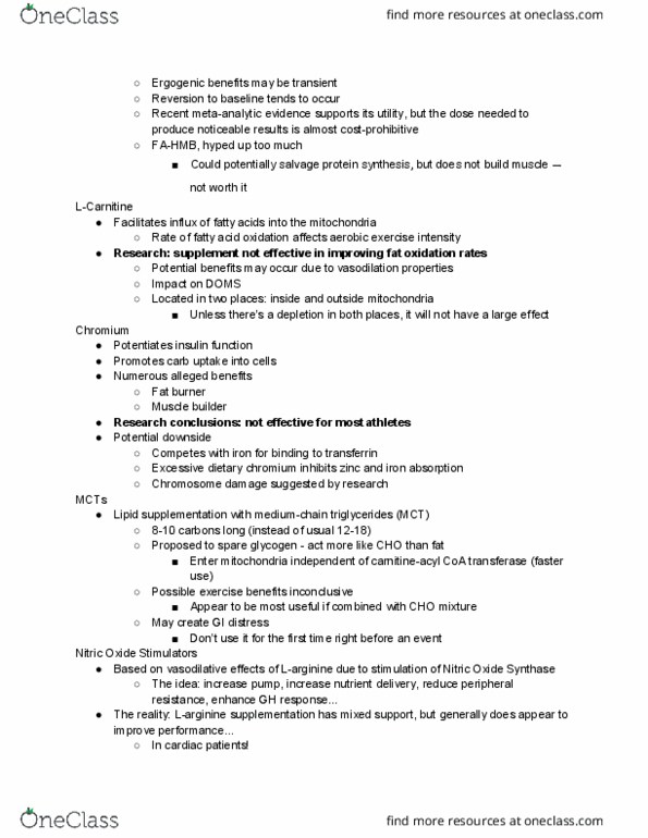 01:377:370 Lecture Notes - Lecture 43: Nitric Oxide Synthase, Performance-Enhancing Substance, Arginine thumbnail