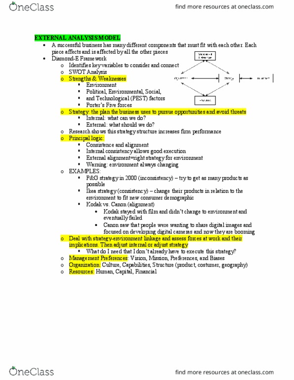 BU111 Lecture Notes - Kodak, Swot Analysis, Ikea thumbnail