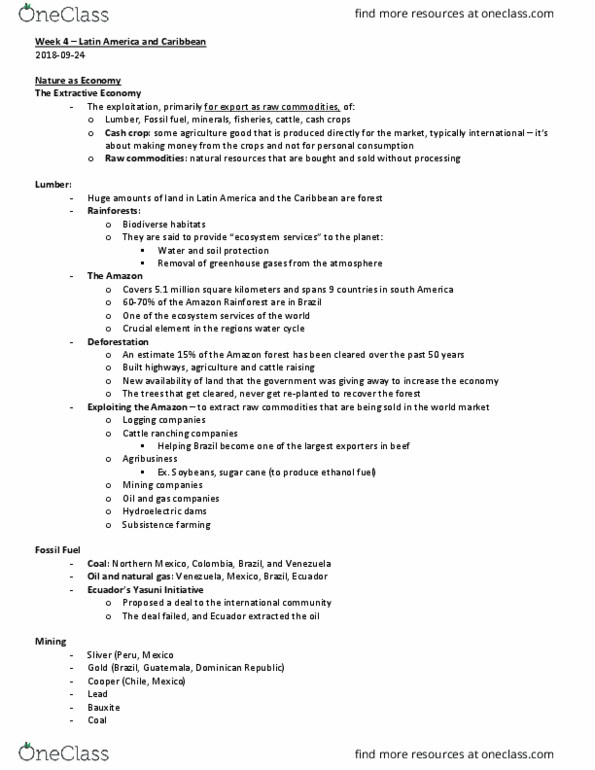 GEOG 2200 Lecture Notes - Lecture 4: Ethanol Fuel, Fossil Fuel, Yasuni National Park thumbnail