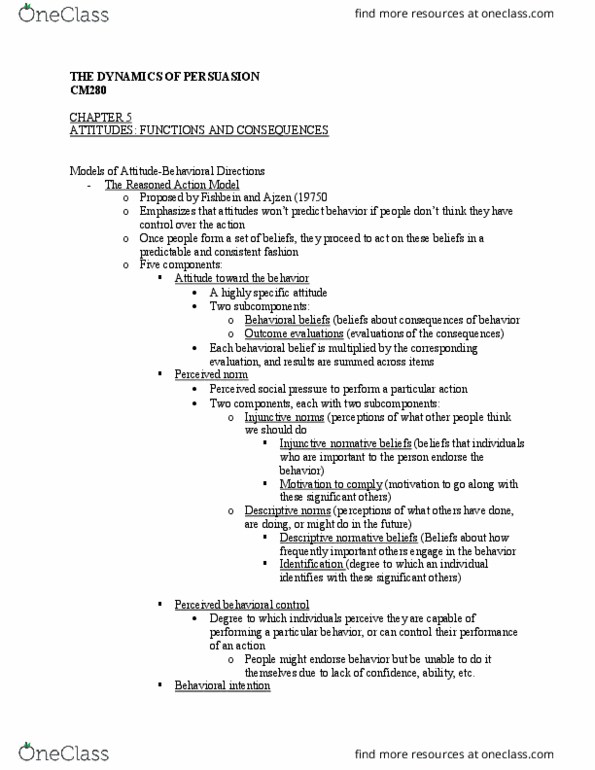 COM CM 280 Chapter 5: THE DYNAMICS OF PERSUASION 5.2 thumbnail