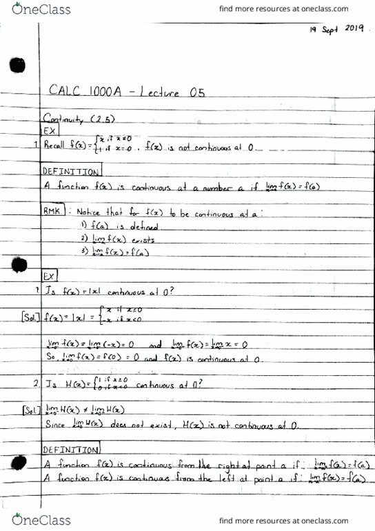 Calculus 1000A/B Lecture Notes - Lecture 5: Ope, Common Interface cover image