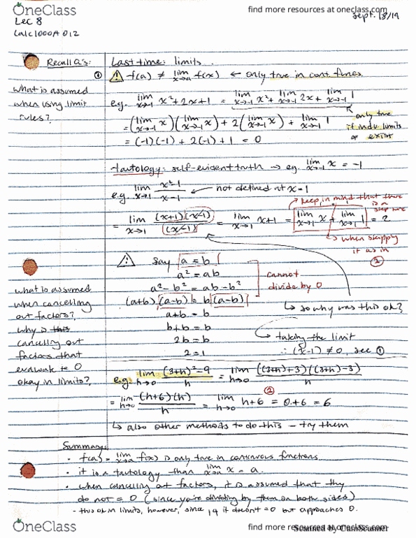 Calculus 1000A/B Lecture 8: Limits cont'd and monotone property cover image