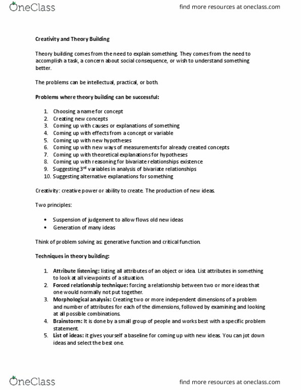 JOUR 601 Lecture Notes - Lecture 15: Lateral Thinking thumbnail