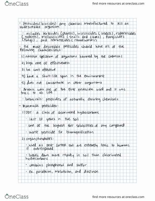 ECON 201 Lecture Notes - Lecture 19: Organochloride, Diazinon, Parathion thumbnail