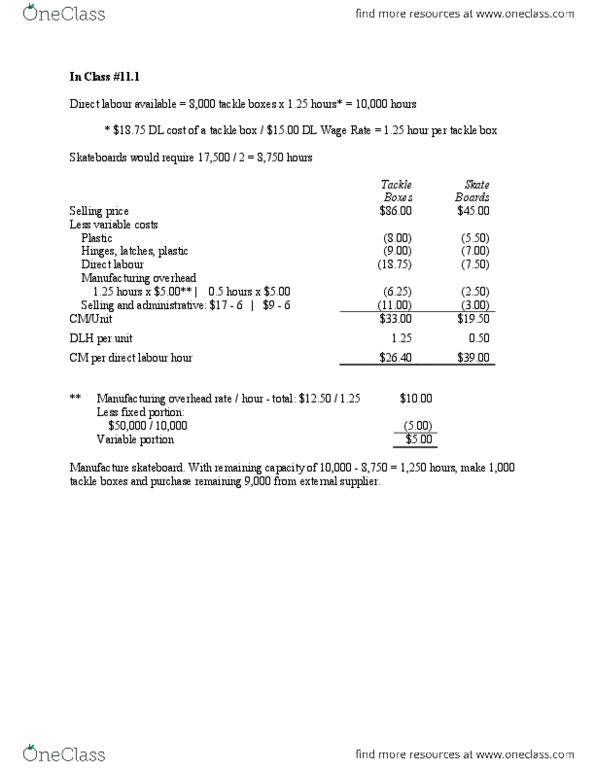 ACCTG424 Lecture Notes - Feasible Region, Contribution Margin, Deutsche Luft Hansa thumbnail