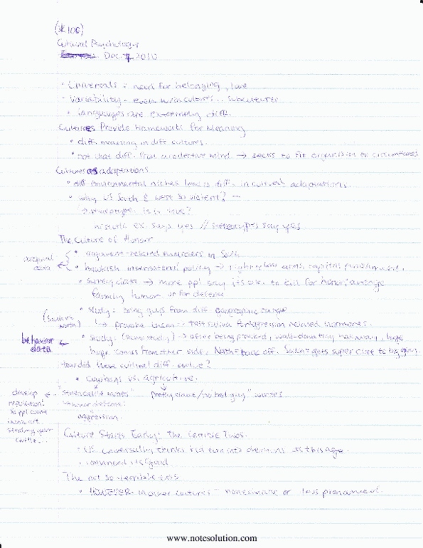 PSY100H1 Lecture Notes - Dentin, Ope, Beak thumbnail