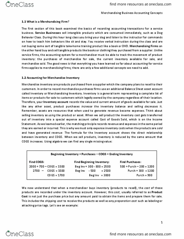 BUS-A 200 Lecture Notes - Lecture 3: Purch Group, Uptodate, Income Statement thumbnail