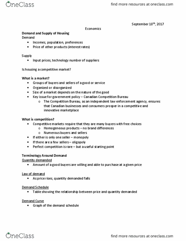 EC120 Lecture Notes - Lecture 3: Demand Curve, Perfect Competition, Oligopoly thumbnail