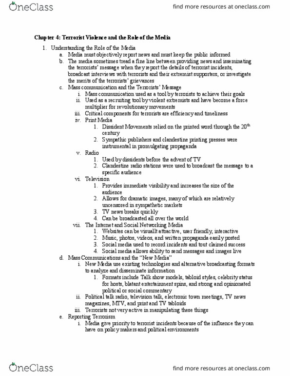 POL 392 Chapter Notes - Chapter 4: Force Multiplication, Mass Communication, Twa Flight 847 thumbnail