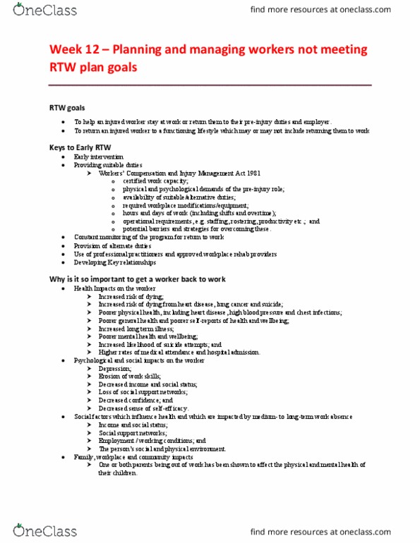 EHR524 Lecture 12: Week 12 – Planning and managing workers not meeting RTW plan goals thumbnail