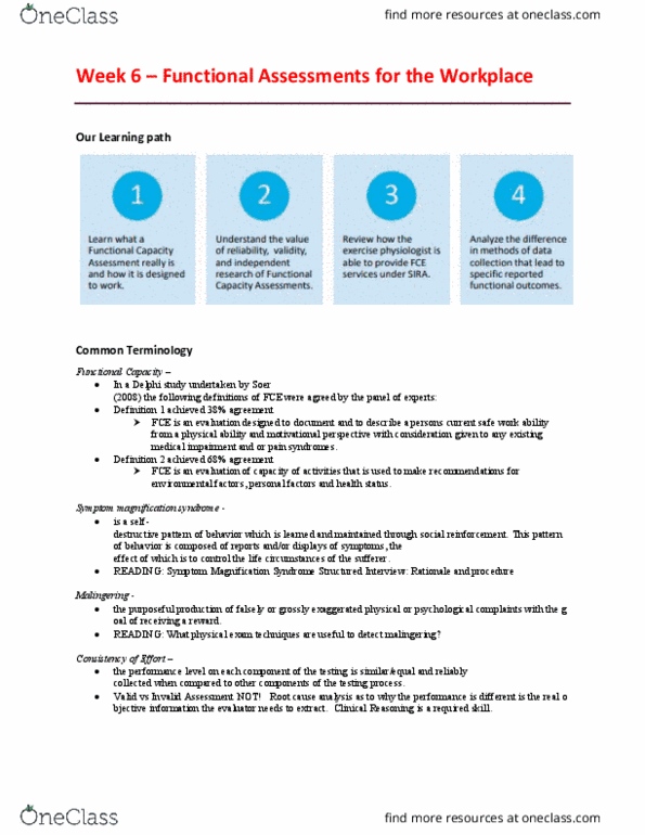 EHR524 Lecture Notes - Lecture 6: Delphi Method, Malingering, Catastrophic Injury thumbnail