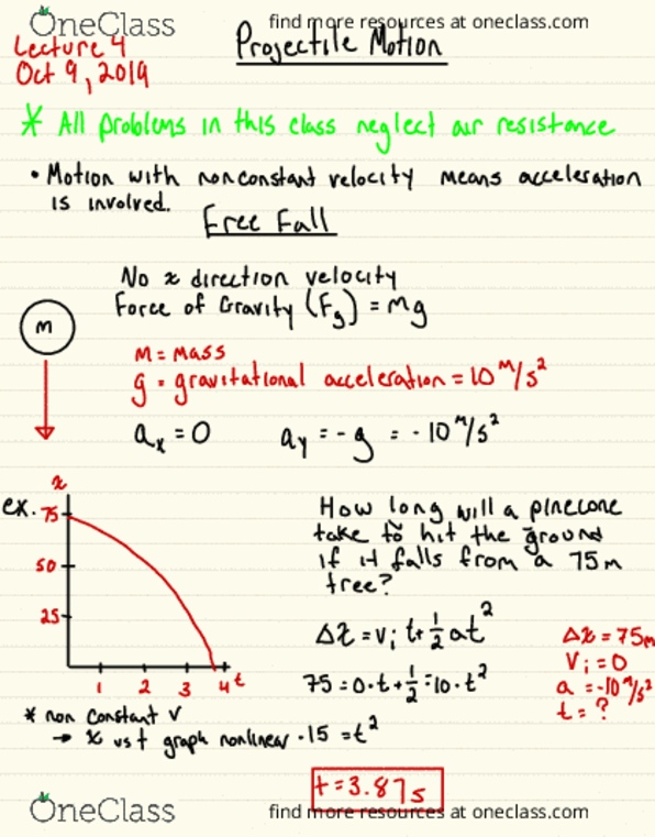 PHYS 6A Lecture 4: Projectile Motion 10-9-19 cover image