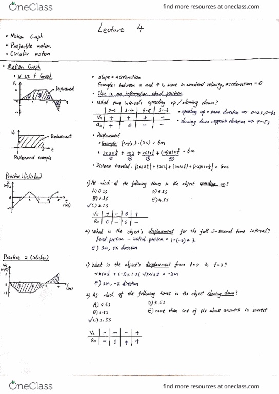 PHYS 6A Lecture Notes - Lecture 4: Projectile Motion cover image
