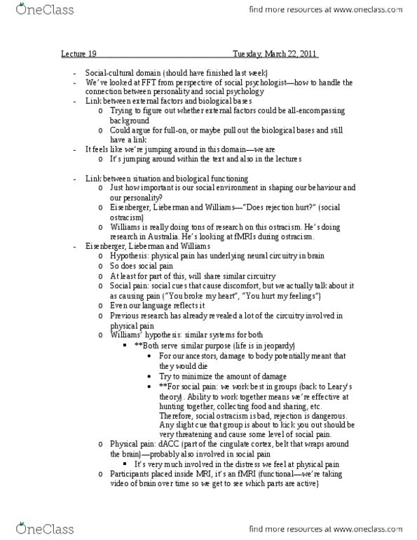 PSYC 2600 Lecture Notes - Lecture 19: United States Presidential Election, 2004, Neuromarketing, Muscle Tone thumbnail