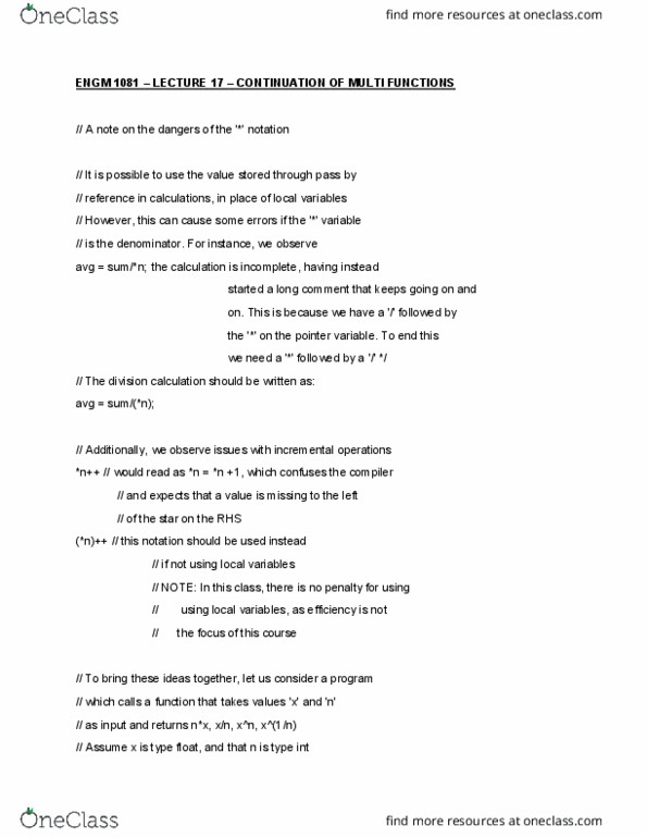 ENGM 1081 Lecture 17: CONTINUATION ON MULTI FUNCTION cover image