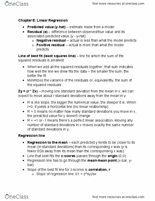 01:960:211 Chapter Notes - Chapter 8: Standard Deviation, Scatter Plot thumbnail