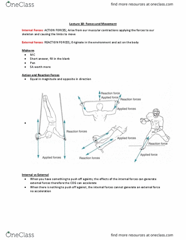 Kinesiology 2241A/B Lecture Notes - Lecture 10: Viscosity, Centripetal Force thumbnail