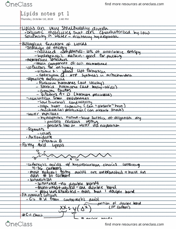 BIOC 8101 Lecture 23: lipids thumbnail