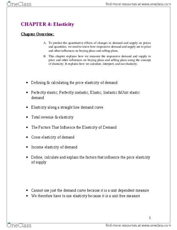 ECON101 Chapter Notes - Chapter 4: Normal Good, Inferior Good, Demand Curve thumbnail