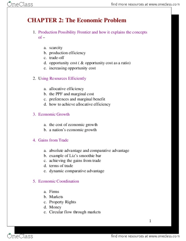 ECON101 Chapter Notes - Chapter 2: Absolute Advantage, Opportunity Cost, W. M. Keck Observatory thumbnail