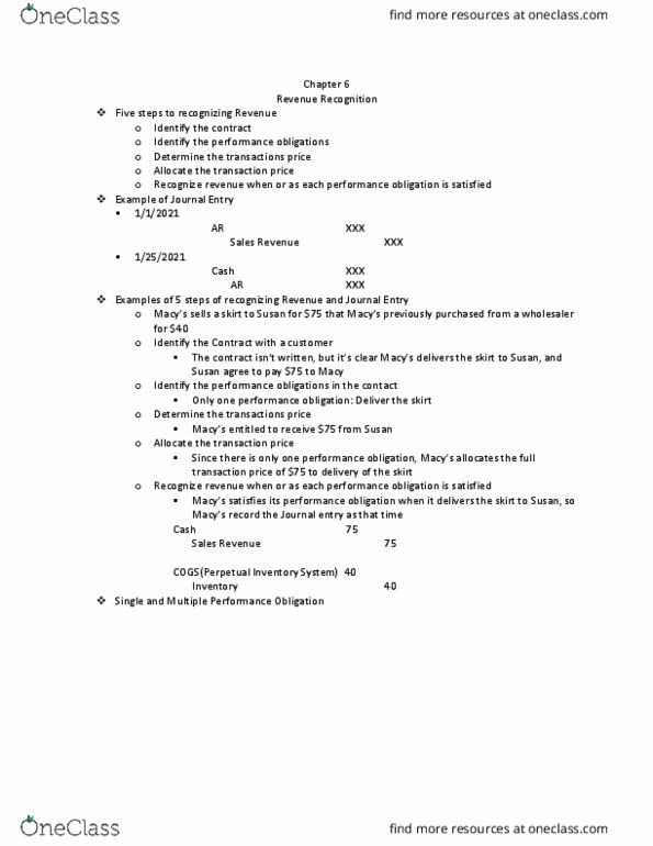 ACCT 4111 Lecture Notes - Lecture 6: Revenue Recognition, Current Liability, Debits And Credits thumbnail