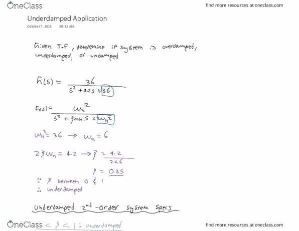 PROCTECH 3CT3 Lecture 13: Control Theory 13 - Underdamped Application thumbnail
