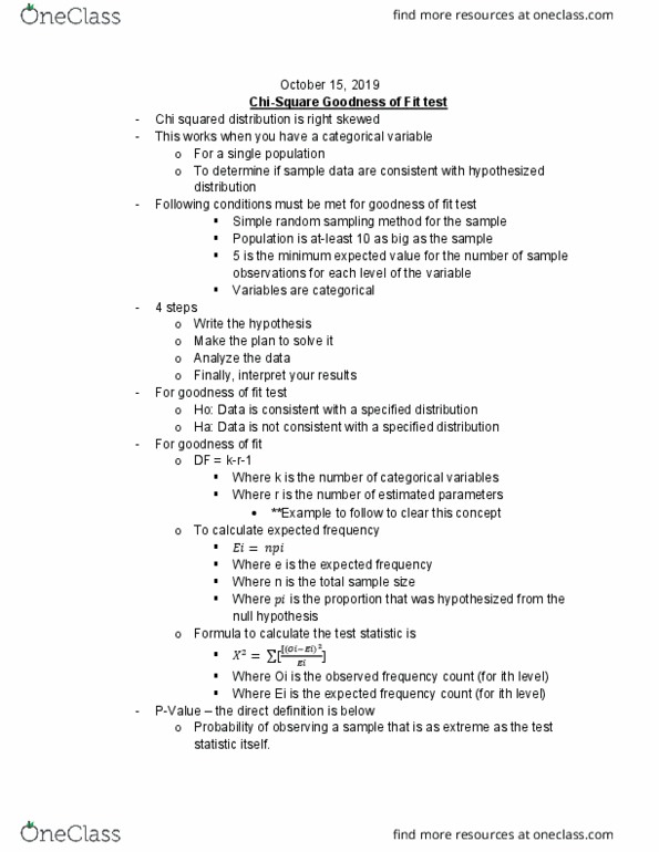 STAT 217 Lecture Notes - Lecture 13: Simple Random Sample, Null Hypothesis, Test Statistic thumbnail